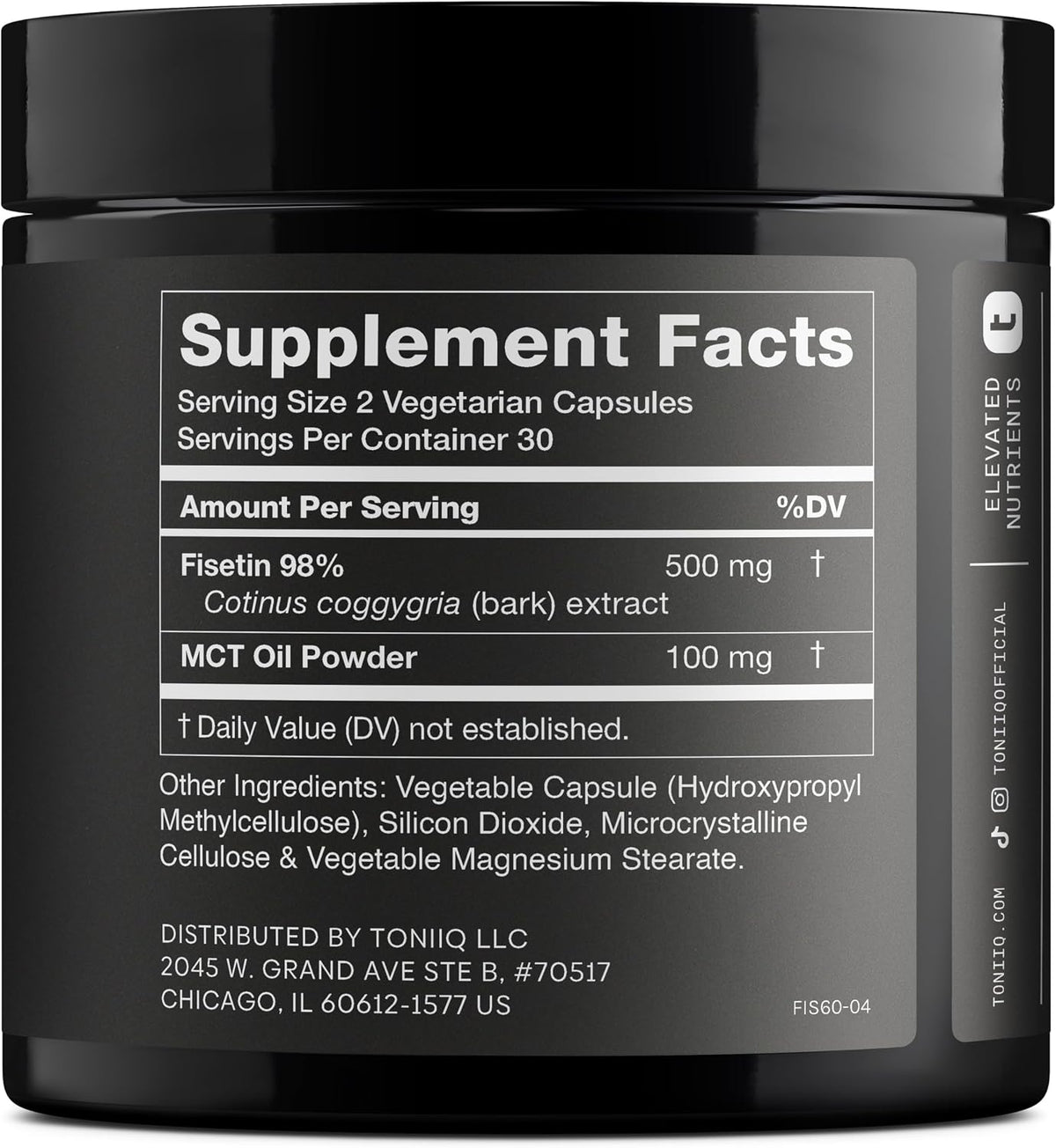 Toniiq Ultra High Purity Fisetin 500mg - 60 Capsules - görsel 2