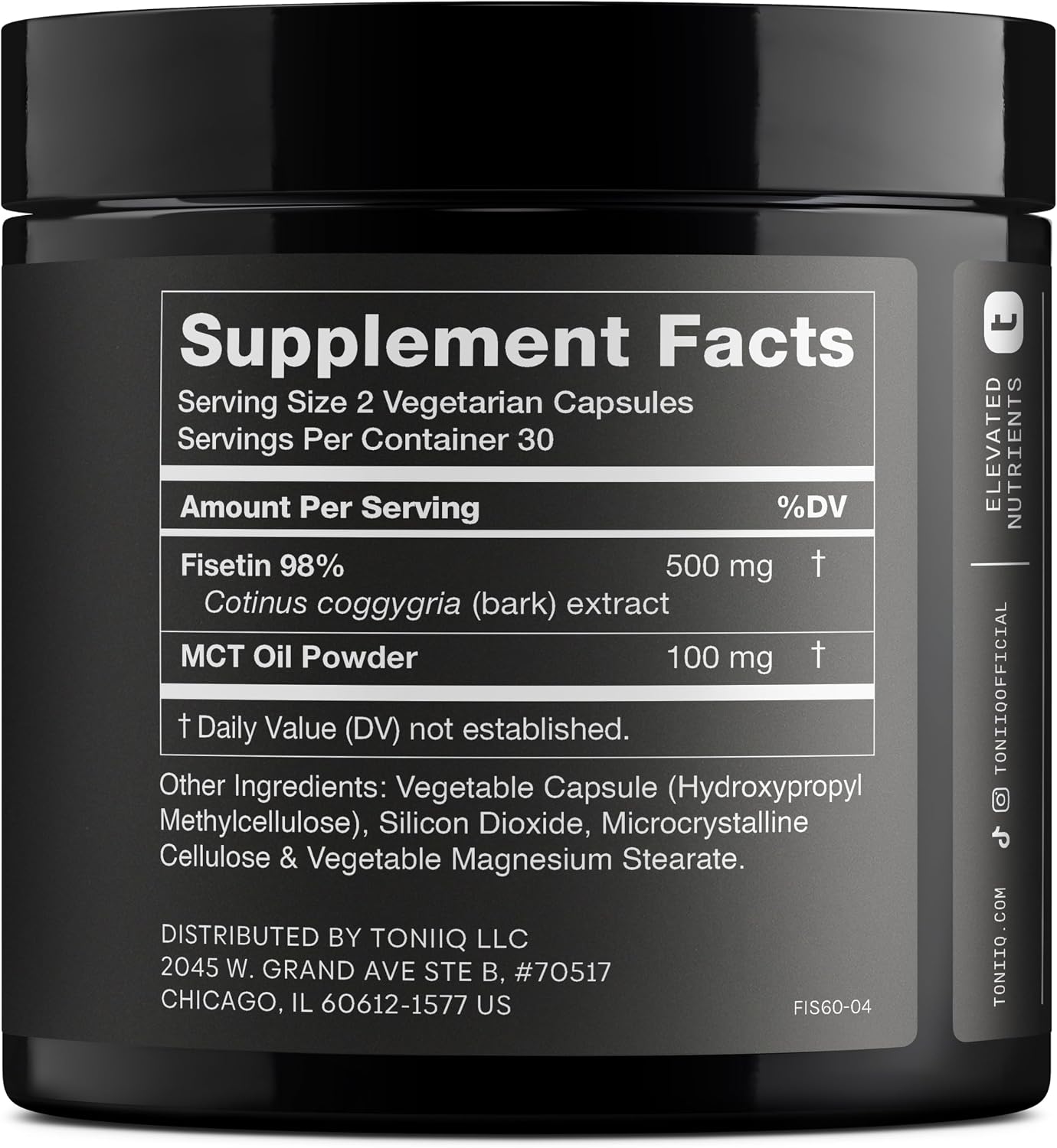 Toniiq Ultra High Purity Fisetin 500mg - 60 Capsules - görsel 2