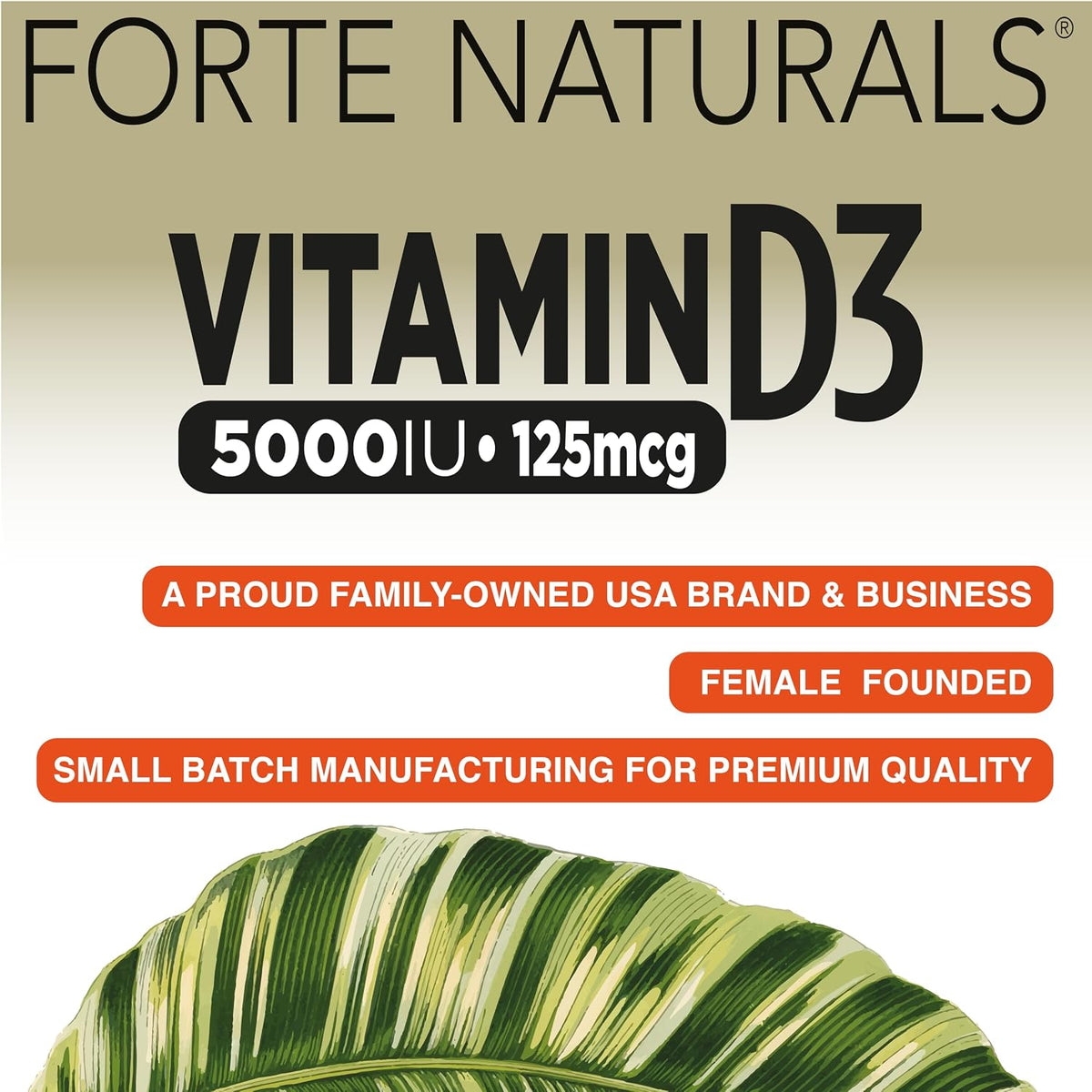 Forte Naturals Vitamin D3 5000 IU - 60 Soft gel capsule Capsules with Organic Olive Oil – Image 8