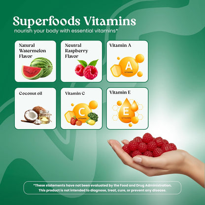 VITA GLOBE Superfood Gummy Vitamins – Immune Health & Antioxidant Support – Daily Wellness Gummies for Adults & Kids – Vegan, Non-GMO, Gluten-free – 60 Count