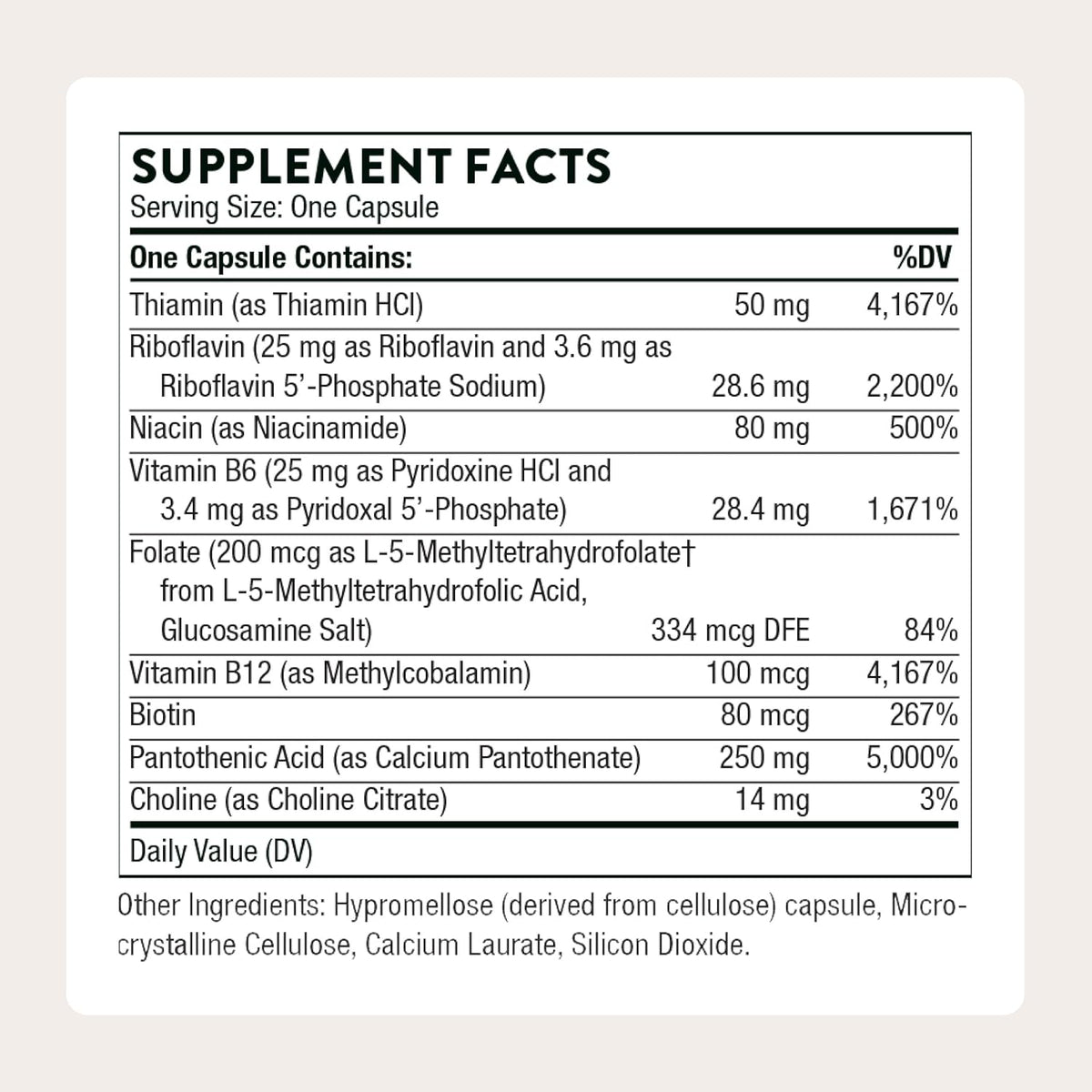 THORNE Stress B-Complex - Active B Vitamins with Extra B5 for Stress and Energy Support - görsel 2