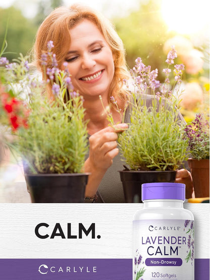 Carlyle Lavender Softgels 80 mg, 120 Capsules - Calm & Non-Drowsy Formula