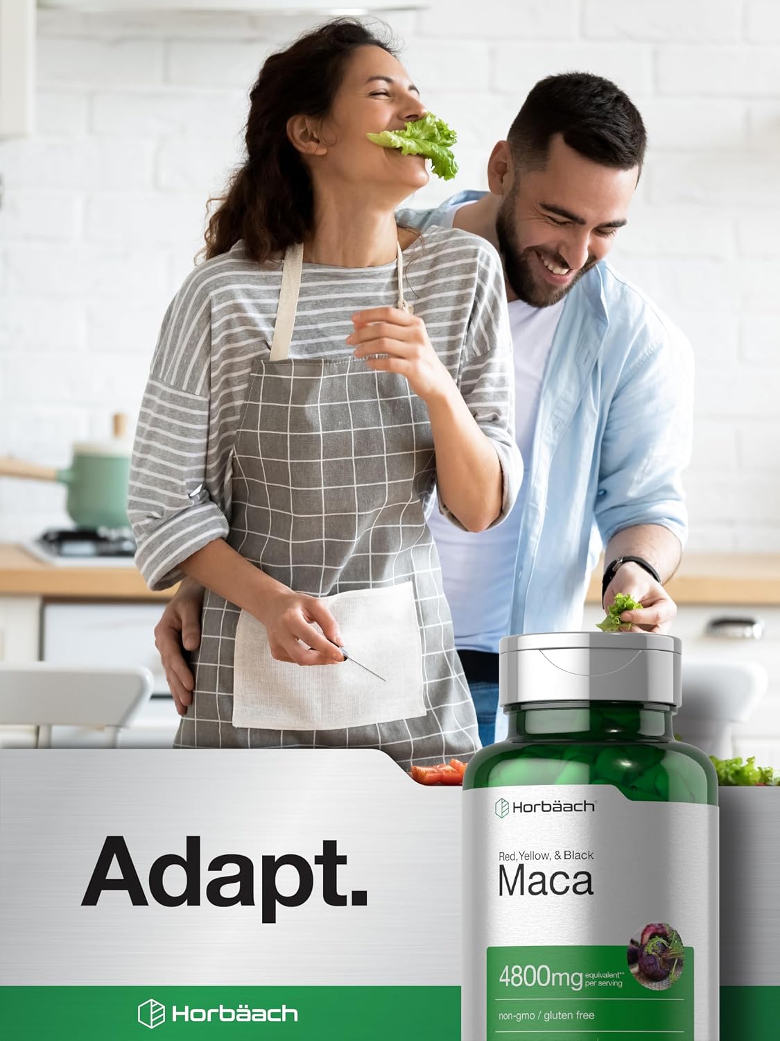 Horbäach Maca Root Capsules - High Potency Peruvian Maca Extract, 120 Quick-Release Capsules - görsel 7