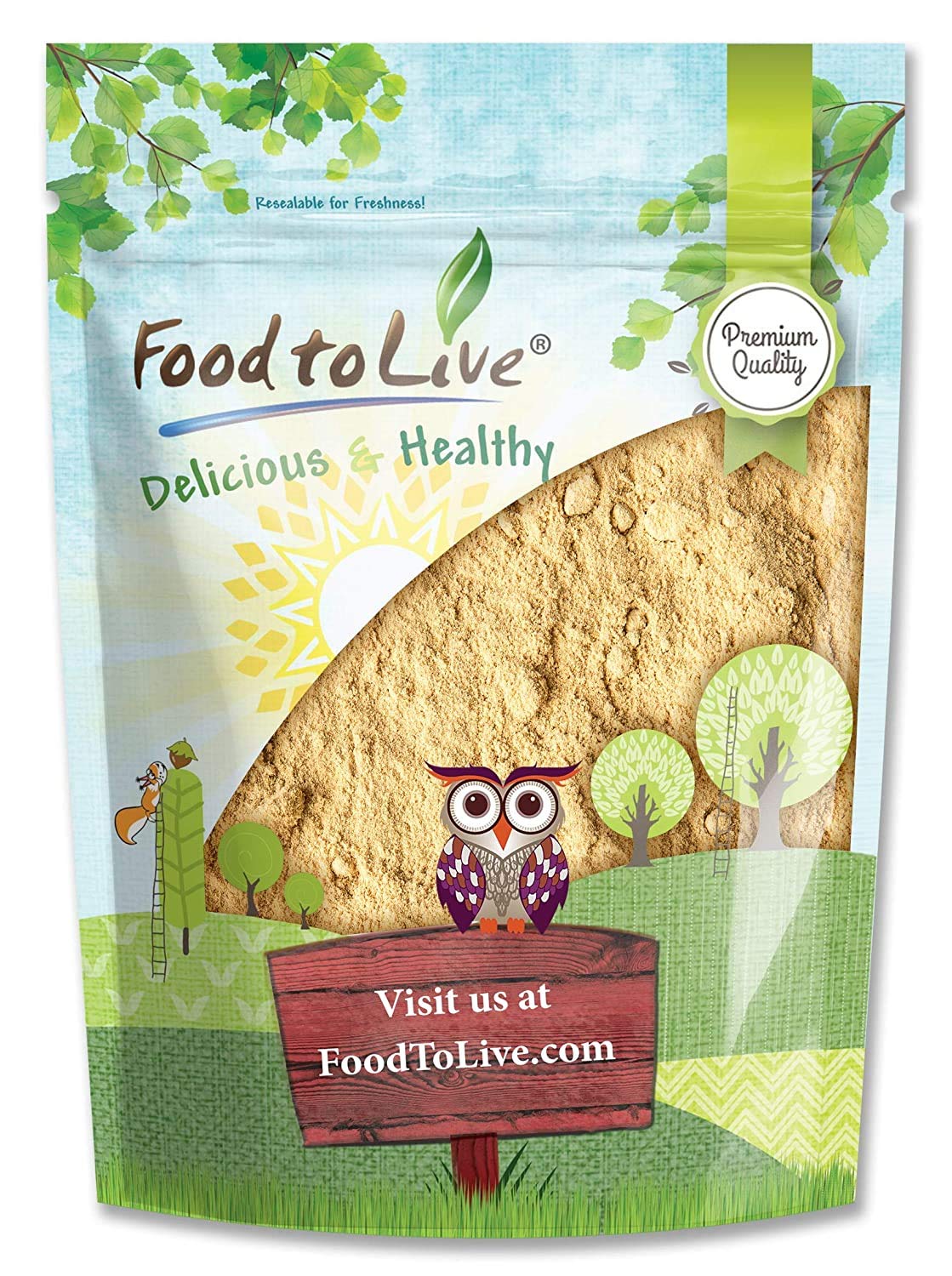 Food to Live Yellow Maca Powder, 1.81 kg (4 lb) – Raw Ground Maca Root, Vegan, Kosher, Keto, Non-Gelatinised, Bulk - görsel 1