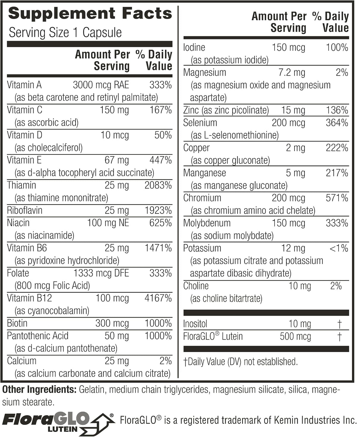Twinlab Daily One Without Iron - Multivitamin and Mineral Food Supplement, 180 Capsules - görsel 2