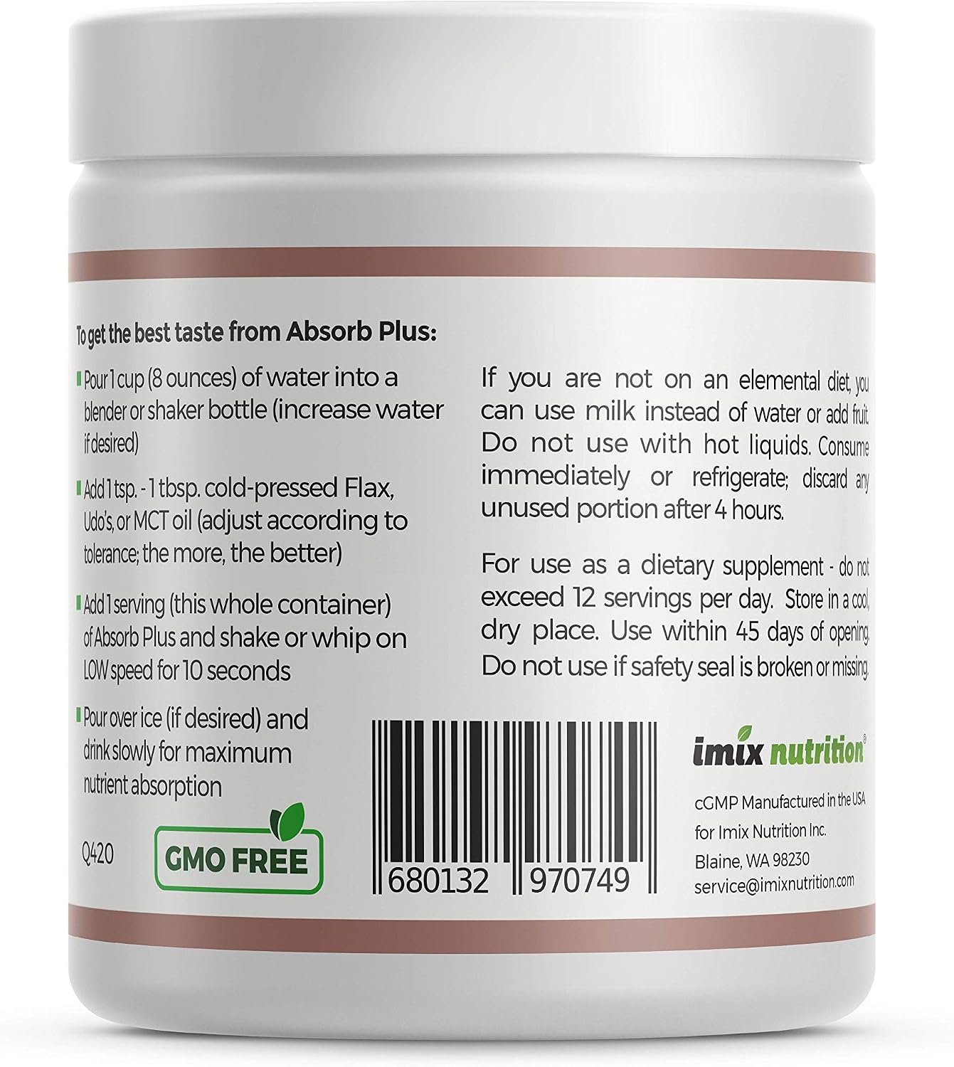 Absorb Plus Isolate Protein – Food Supplement (100g, Mocha Grande) - görsel 2