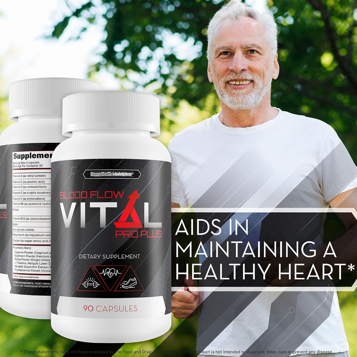 Blood Flow Vital Pro Plus - Improved Formula - Premium Blood Flow Supplement for Men - görsel 6