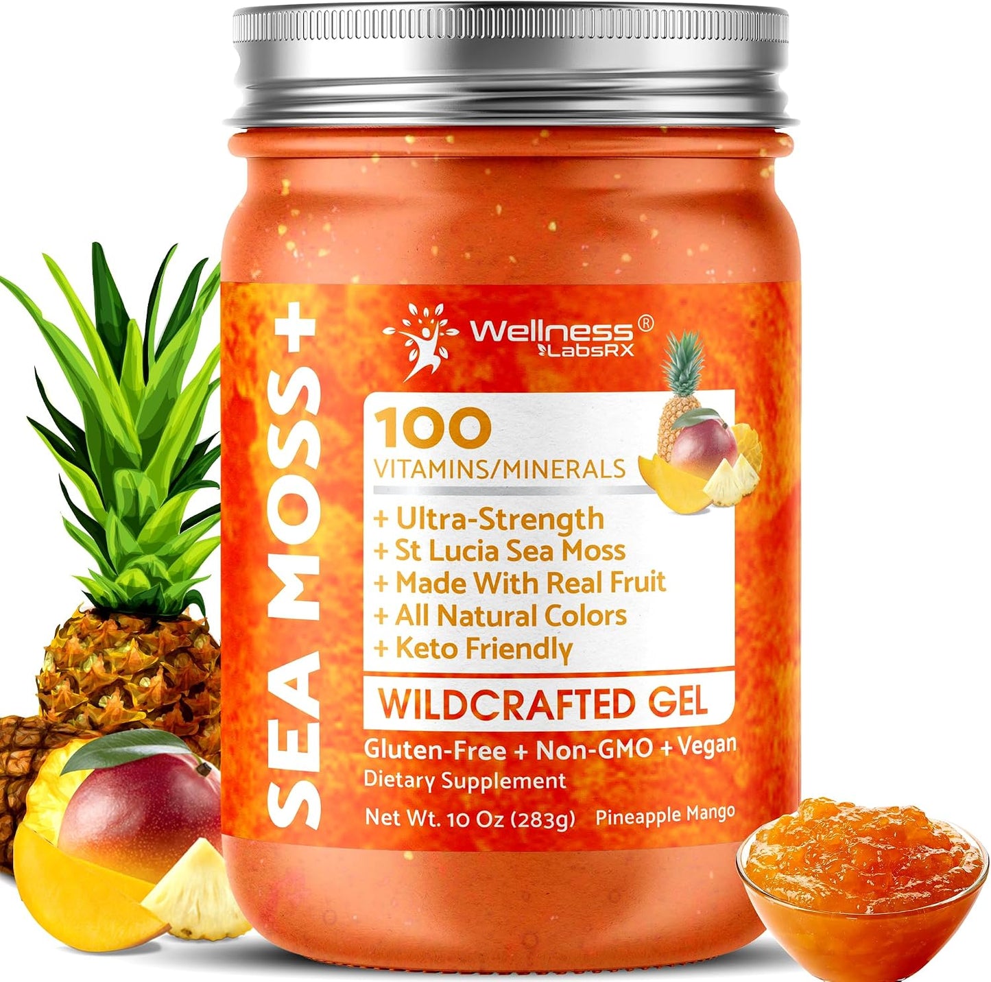 Strawberry Sea Moss Gel – Wildcrafted Irish Sea Moss Superfood, 283 g - görsel 10