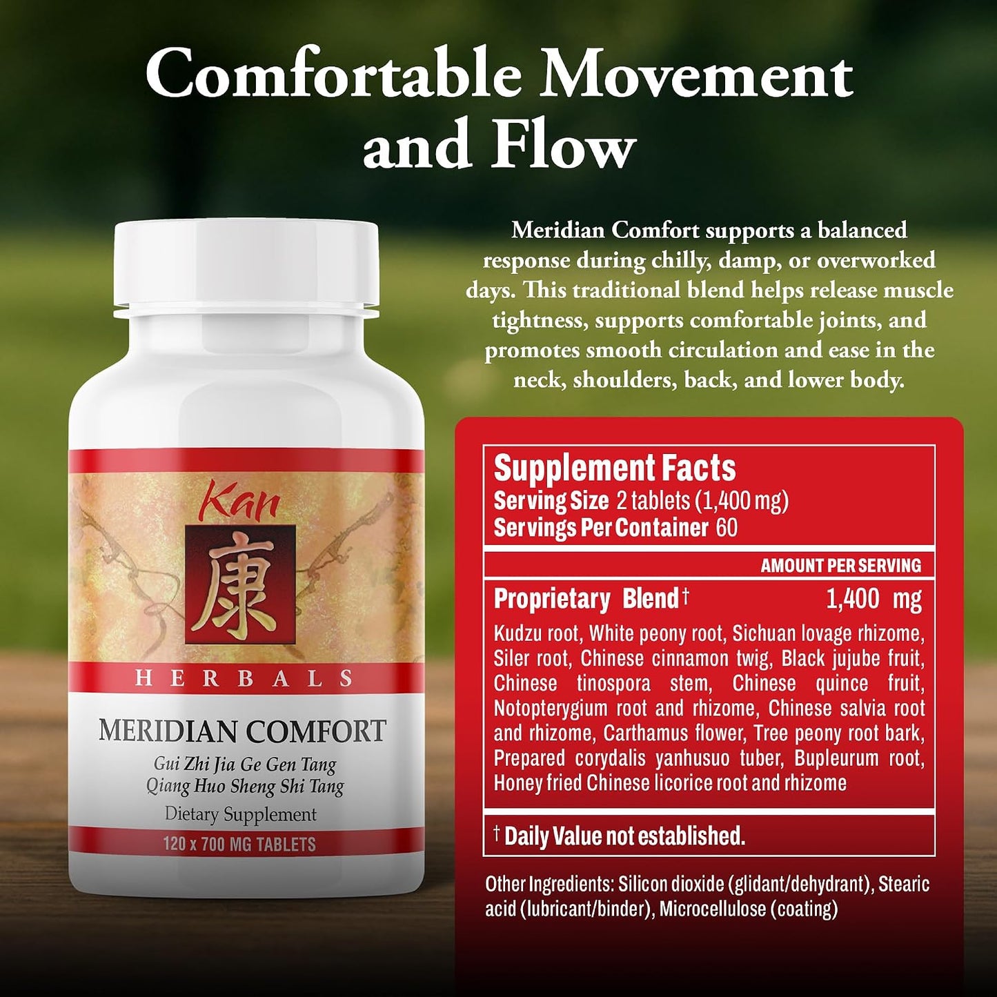 Kan Herb Company Meridian Comfort – Traditional Chinese Herbal Formula, 120 Tablets - görsel 3