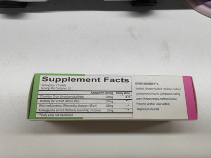 NiceTop Metabolic Activator – with Mulberry Leaf Extract, Vitamin C & PQQ – 60 Tablets