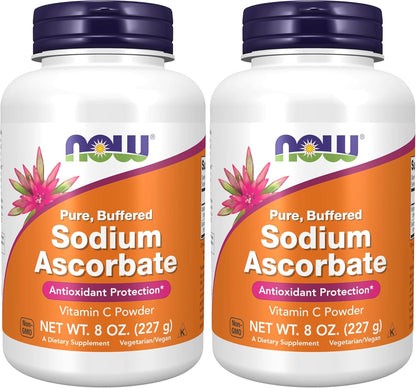 NOW Foods Sodium Ascorbate Powder, Buffered Vitamin C, 227 g