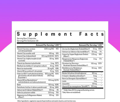 Seeking Health Prenatal Essentials – with Bioactive B12, Folate & K2 – 60 Capsules