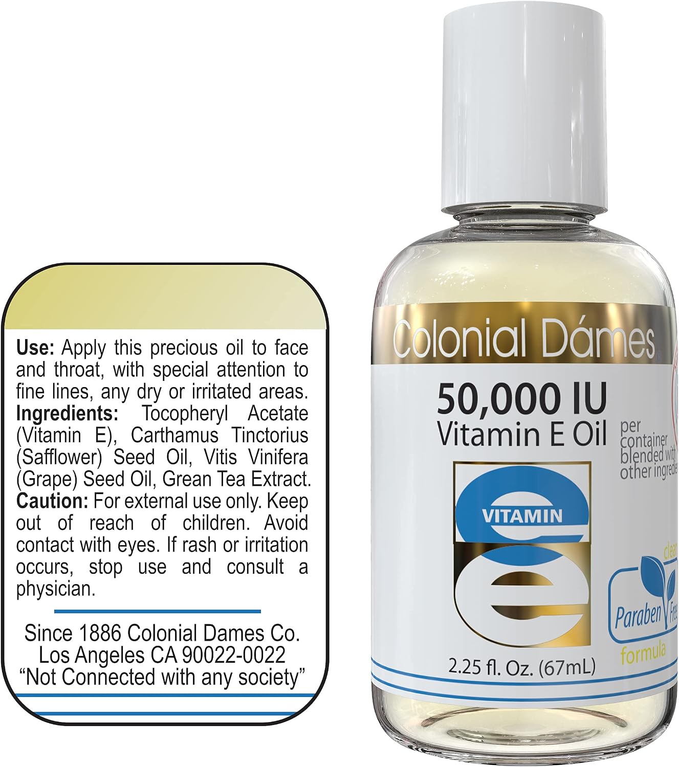 Colonial Dames High Potency 50,000 IU Vitamin E Oil Blend – A Premium Antioxidant Skin Therapy Oil for the Whole Body - görsel 3