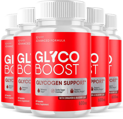 Glyco Boost Capsules – Premium Glycogen Support Food Supplement, 5-Pack (300 Capsules)