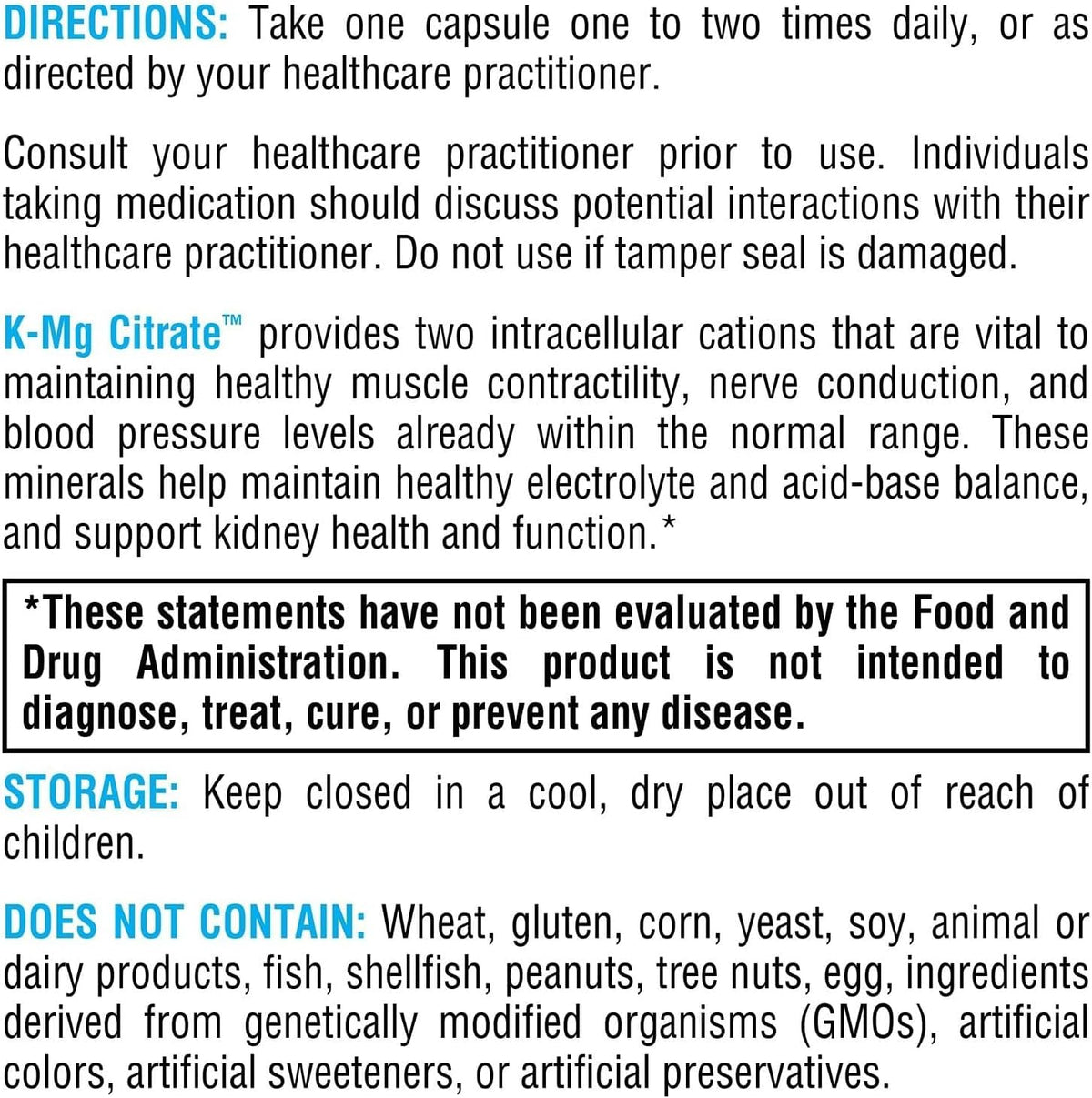XYMOGEN K-Mg Citrate - Potassium & Magnesium Citrate - Electrolyte, Muscle & Nerve Function Support - Vegan, Gluten-Free, & Non-GM - 60 Capsules - görsel 3