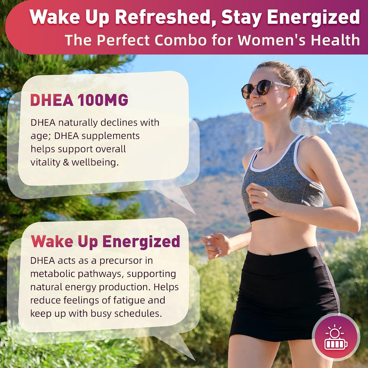 DHEA Gummies for Women | DHEA Supplement | 100mg/50mg Chewable with Boron, Inositol and Magnesium | Pro-Ageing, Ovarian Support, Sleep Support | Vegan | 60 Gummies - görsel 3