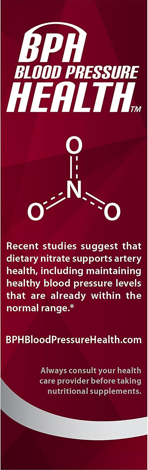 BPH Blood Pressure Health Maintenance Dietary Supplement Caplets - Beetroot, 60 Count - görsel 8