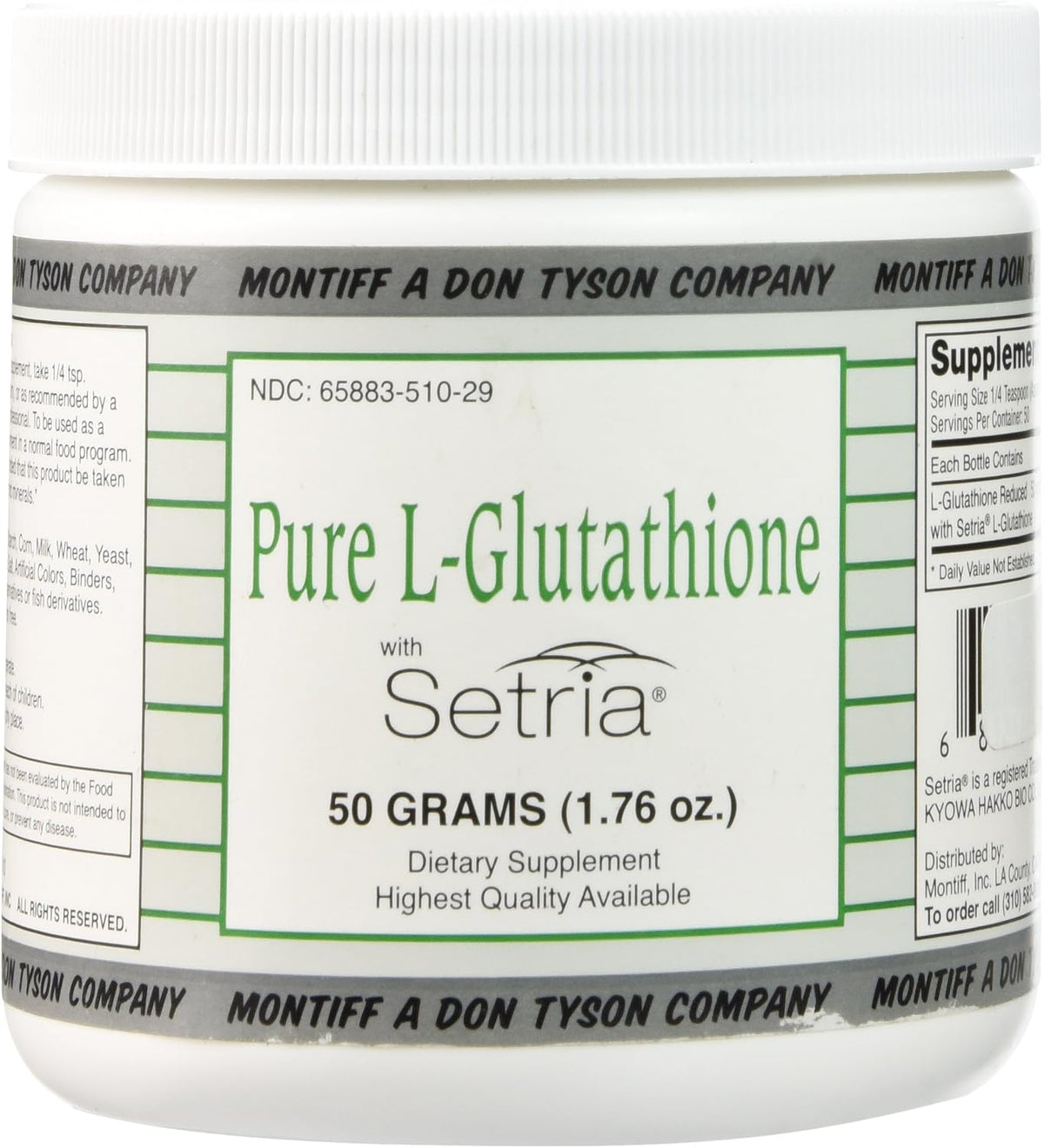 Montiff Pure L-Glutathione Powder, 50 Grams - görsel 1