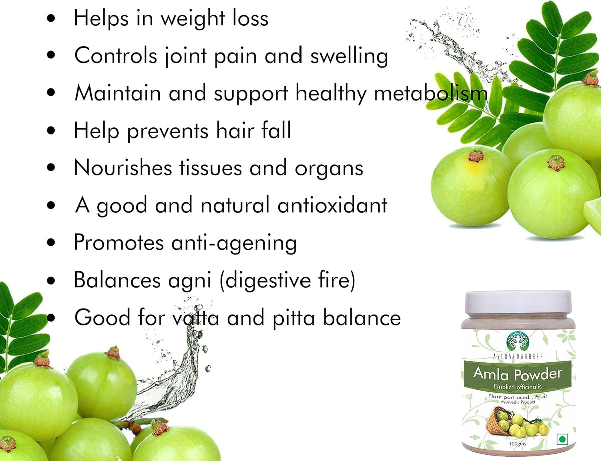 AYURVEDASHREE Amla Powder (Amalaki) - Raw, Vegan, 100g - görsel 5