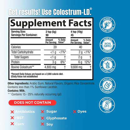 Colostrum-LD Powder, Natural Vanilla Flavour, 453g (16oz)