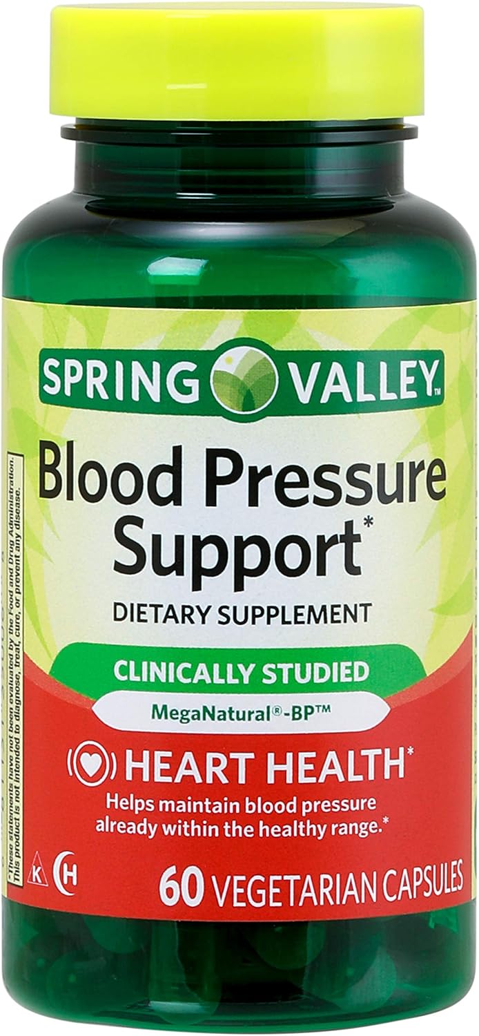 Spring Valley Blood Pressure Support, Heart Health, 60 Capsules - görsel 1