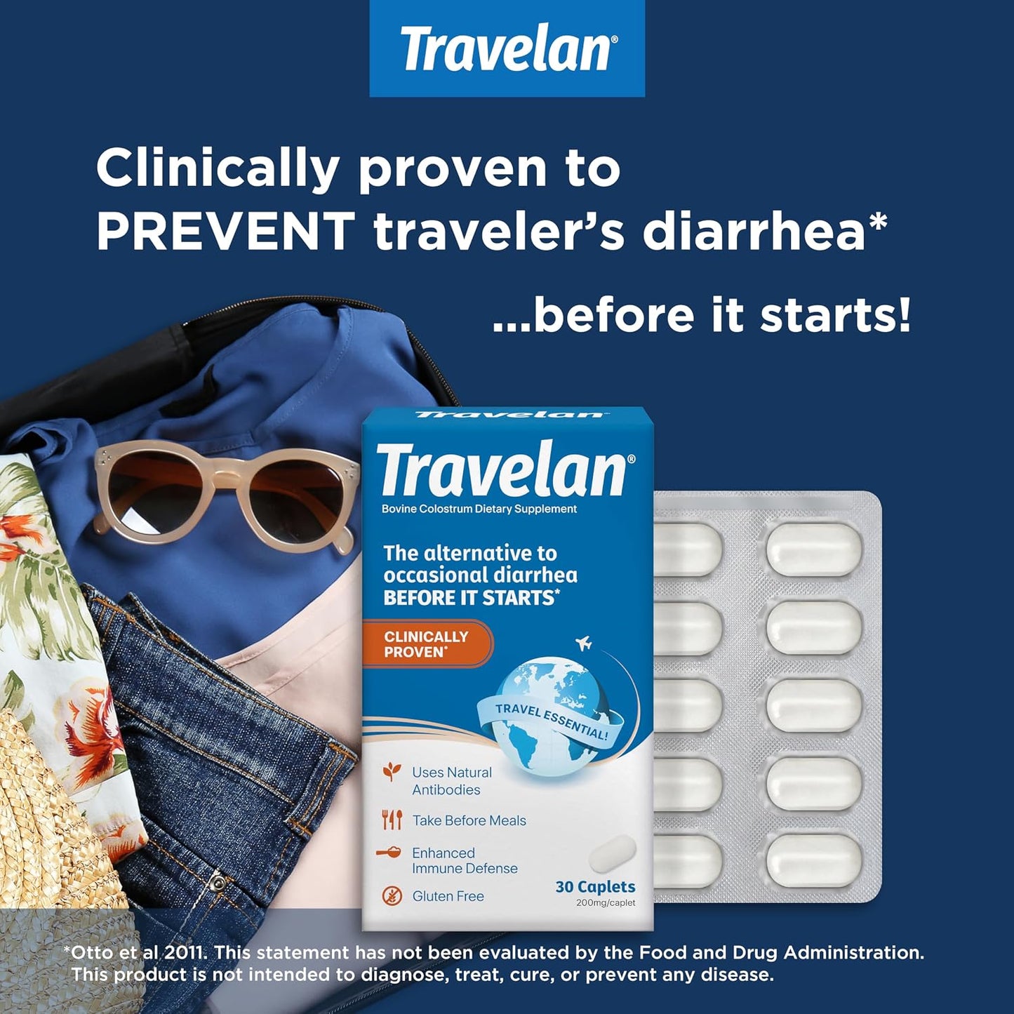 Travelan Anti Diarrhoea Pills – Natural Colostrum Supplement for Digestive & Immune Support, 30 Count - görsel 2