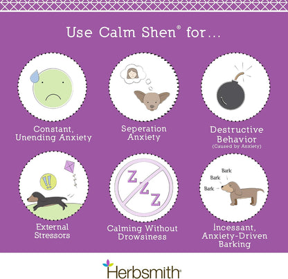 Herbsmith Calm Shen Herbal Blend for Dogs and Cats, 90 Tablets