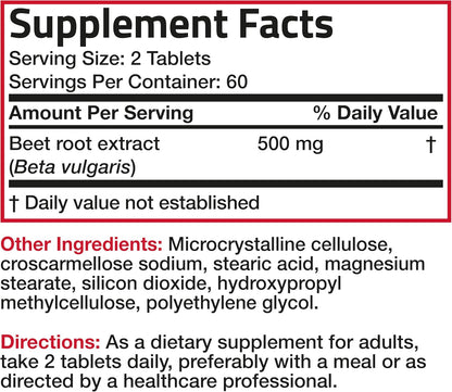 Bronson Beetroot Extra Strength, Non-GMO, 120 Vegetarian Tablets