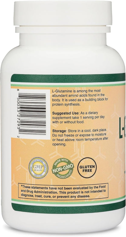 L-Glutamine Capsules (1000mg, 120 Capsules) – Double Wood Supplements