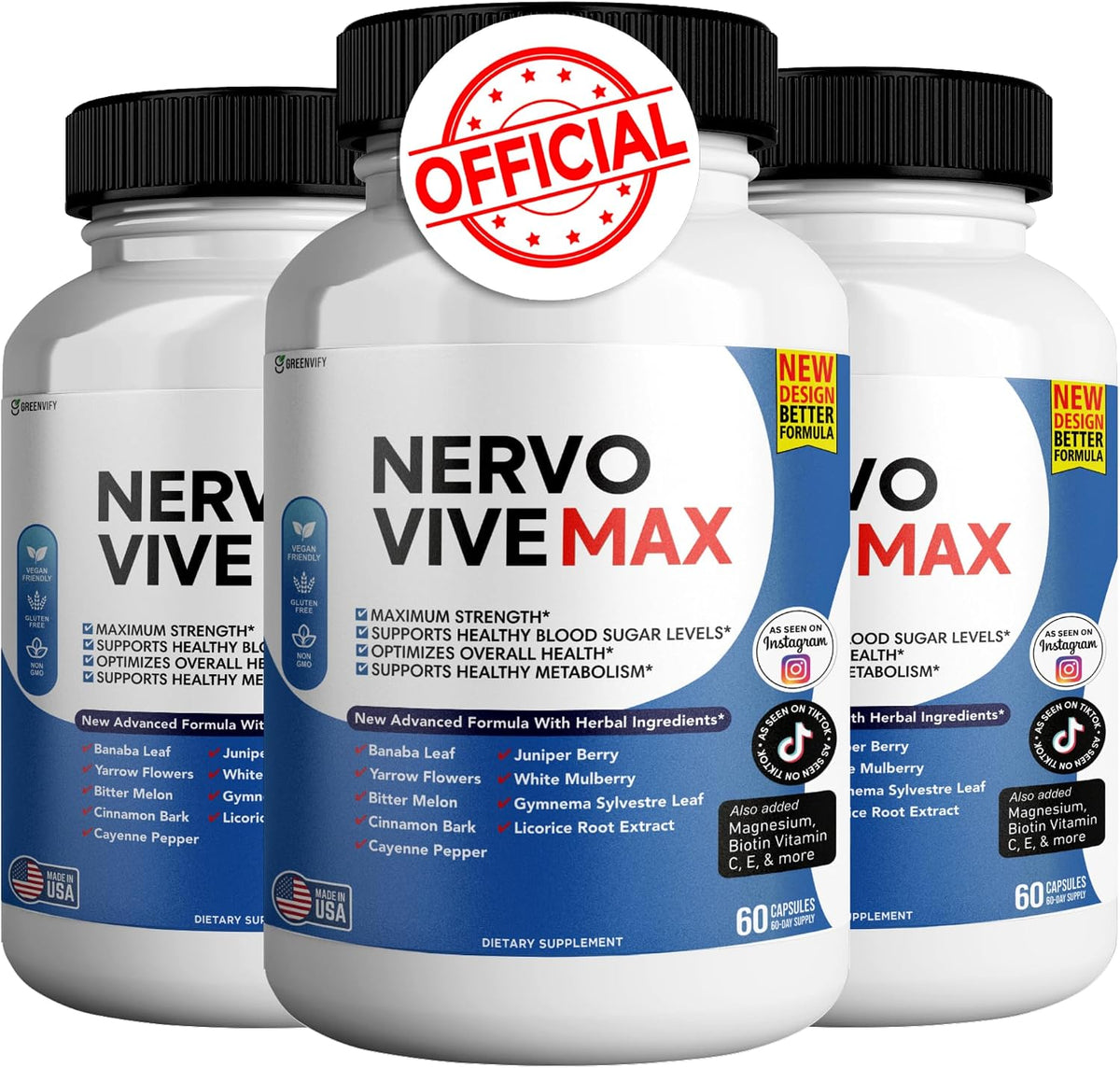 Nervovive Max - Brain Support Supplement, 120 Capsules - görsel 7