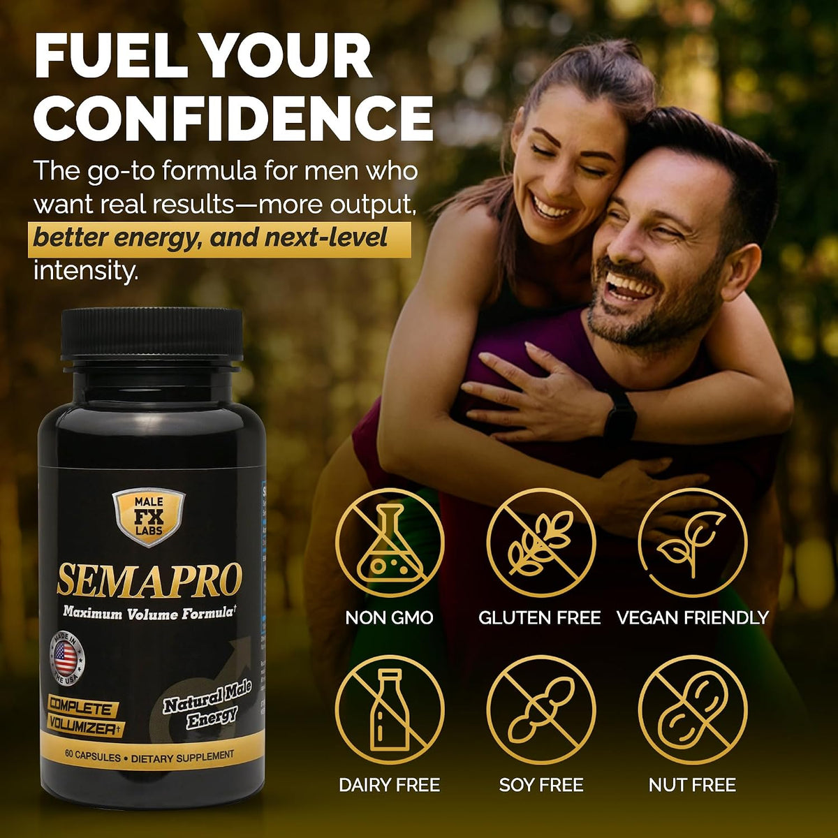 Extreme Semen Volumiser and Male Energy Formula - All Natural Endurance, Stamina & Seminal Health - 60 Capsules (1 Month Supply) - görsel 5