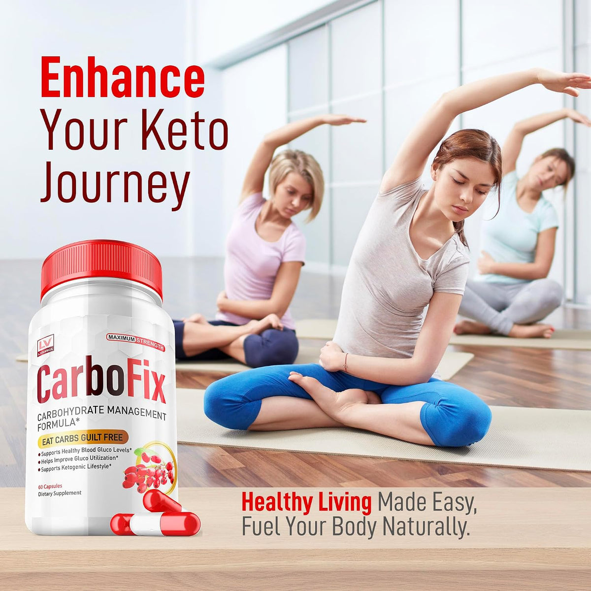 5 Pack - Carbofix Capsules, 60 Capsules per Bottle for 30 Days - görsel 3