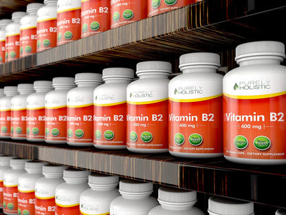 Purely Holistic Vitamin B2 Riboflavin 400mg - 240 Vegan Capsules (8 Month Supply)