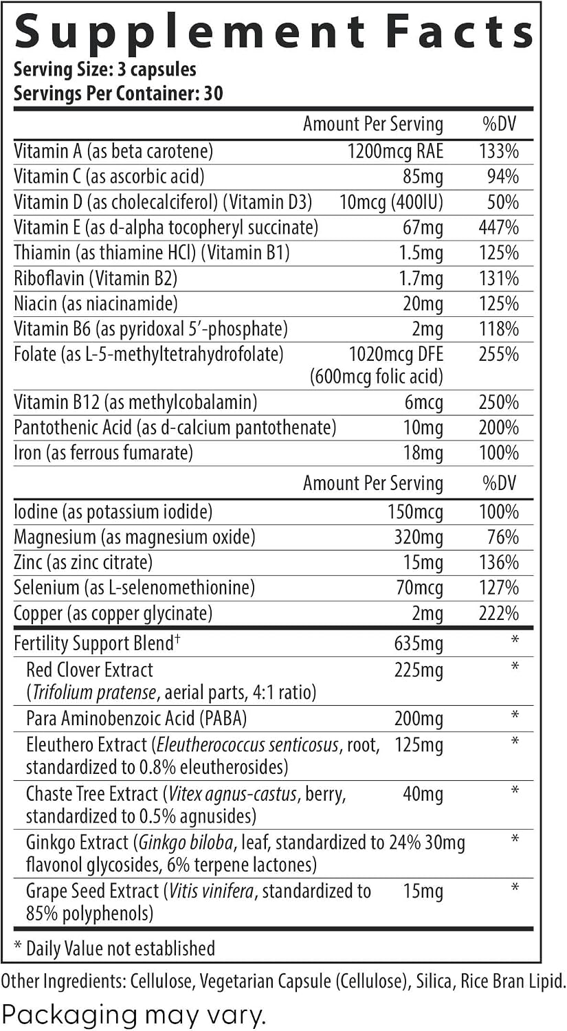 Fairhaven Health FertilAid for Women - Prenatal Fertility Supplement - 90 Capsules - görsel 4
