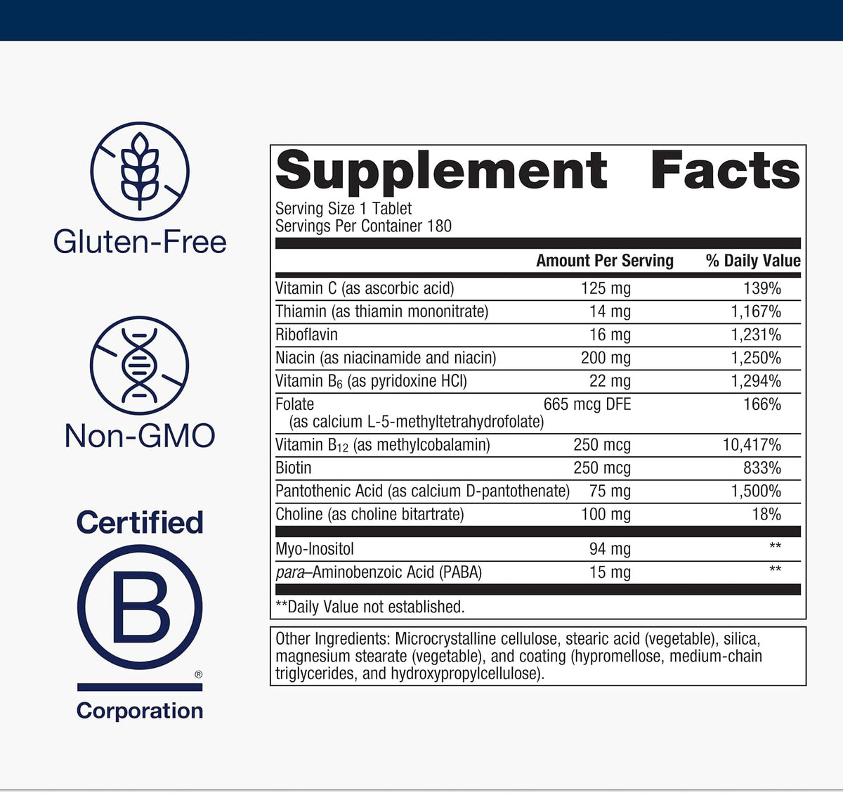 Metagenics Vitamin B-Complex – Active B6 & B12 with Folate – 180 Tablets - görsel 4