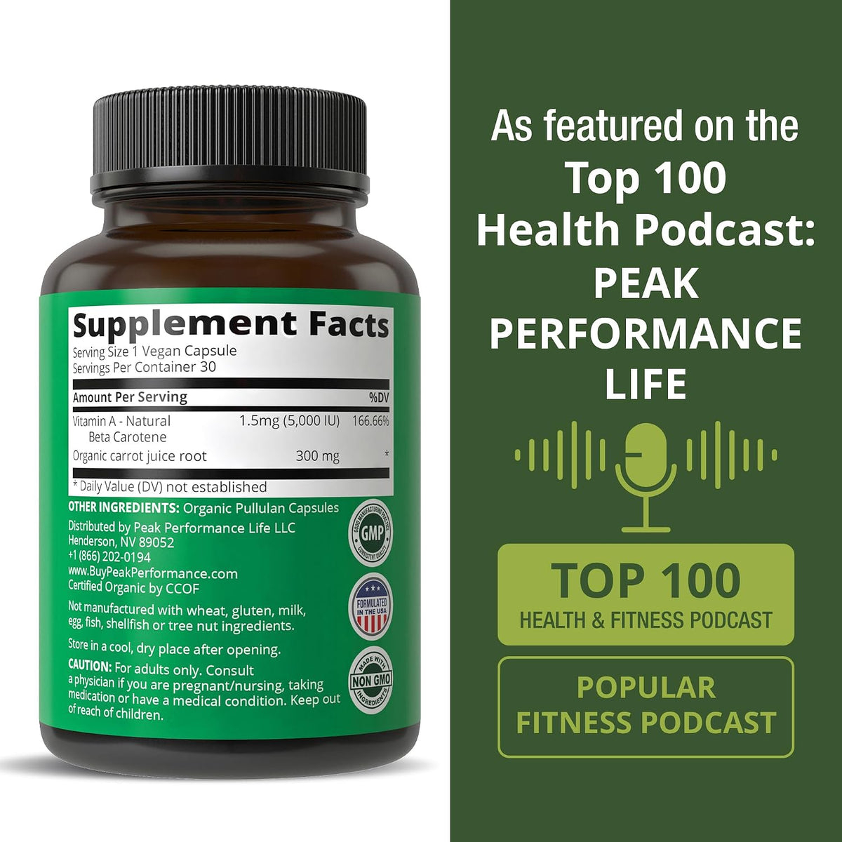 Certified Organic Vitamin A 5000 IU Supplement Capsules - görsel 6