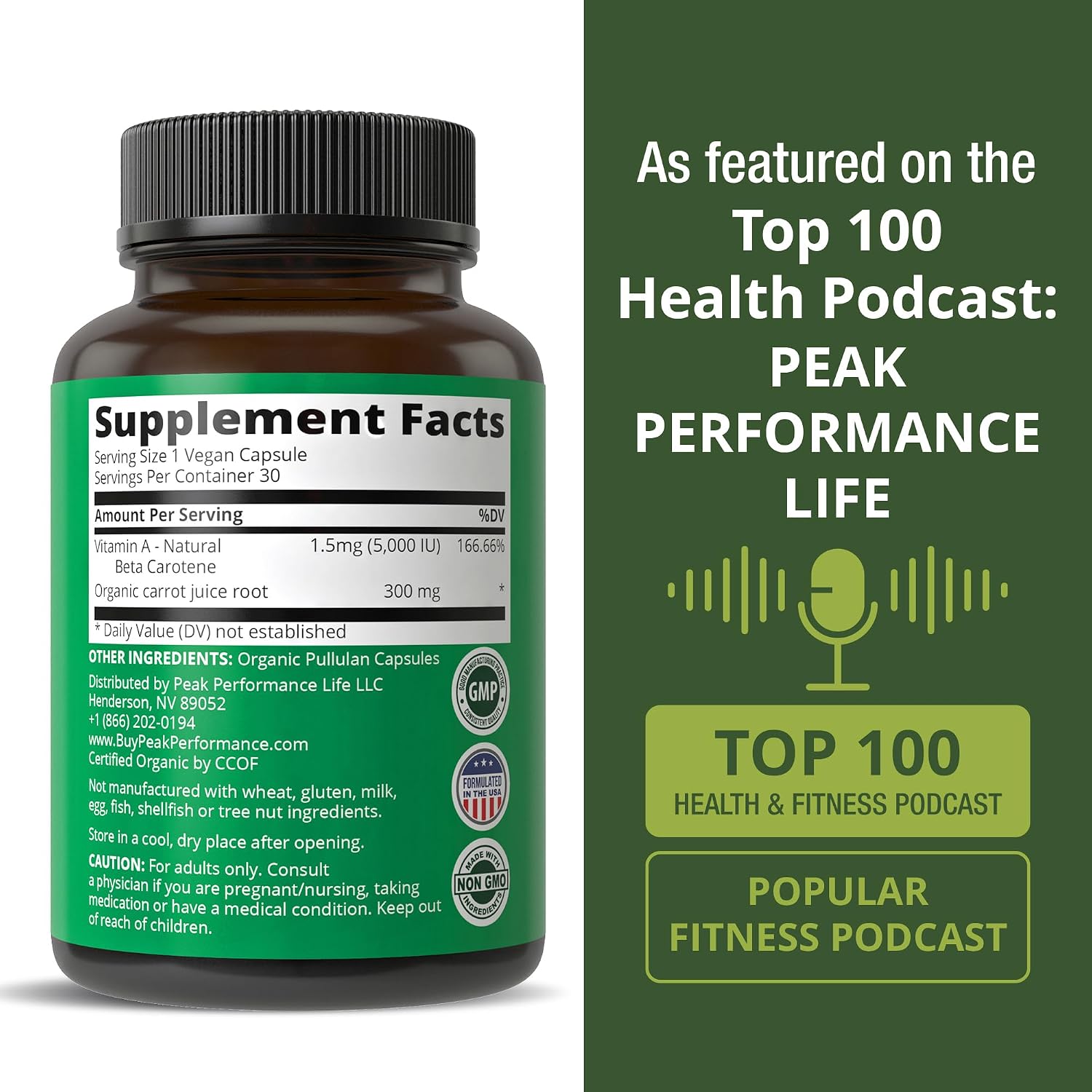 Certified Organic Vitamin A 5000 IU Supplement Capsules - görsel 6