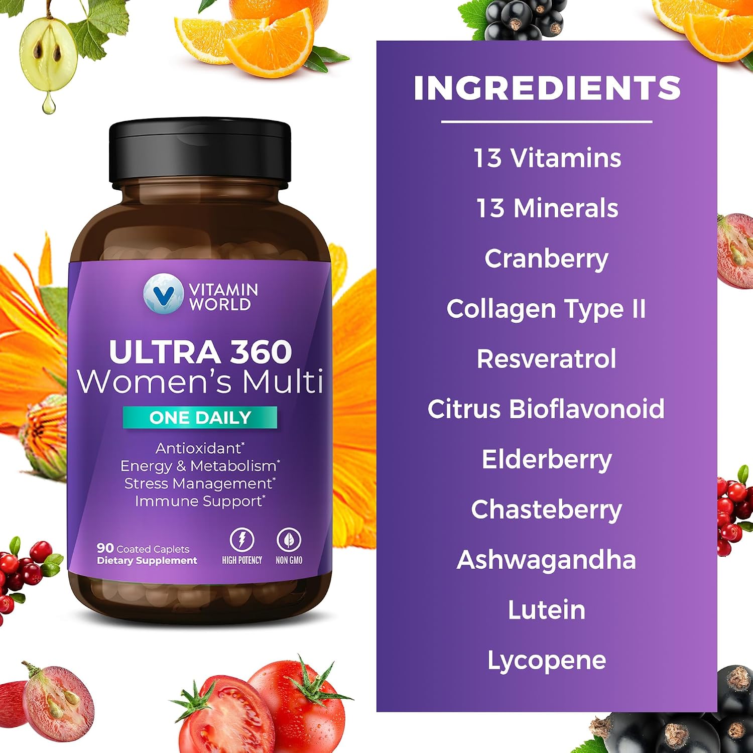 Vitamin World Ultra 360 Women's Multivitamin Once Daily, 90 Caplets - görsel 5