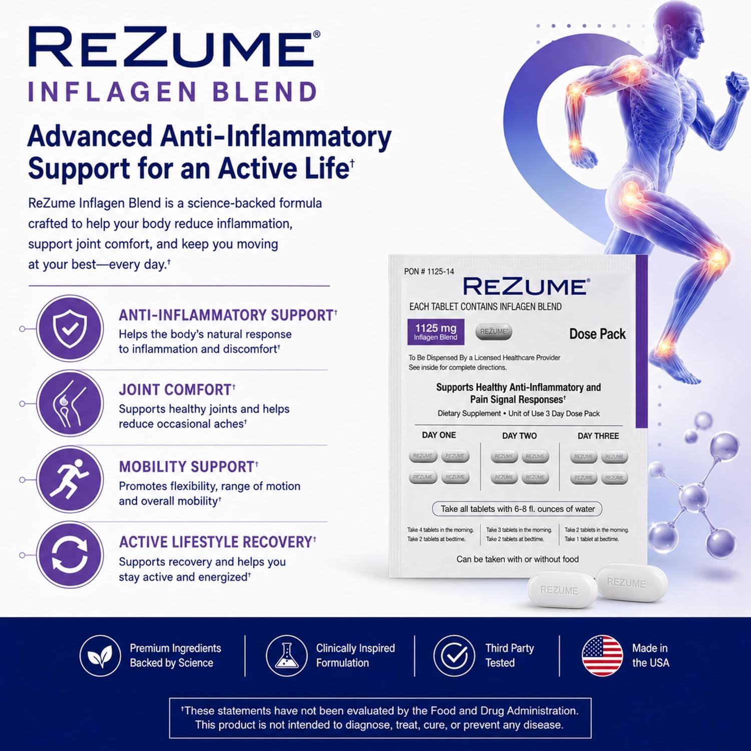 CryoDerm REZUME Full Spectrum Inflagan Blend Formula - Dose Pack - görsel 7