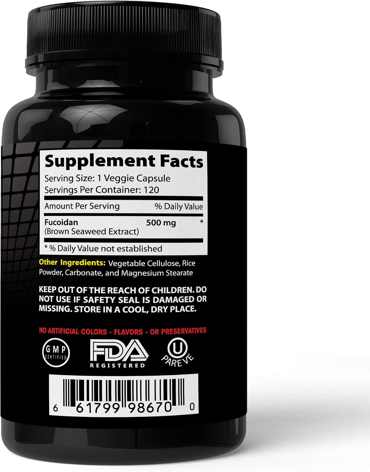 Absonutrix Fucoidan Pure Brown Seaweed Extract (120 Capsules) - görsel 5