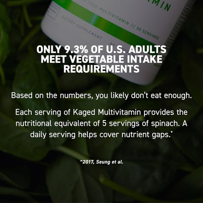 Kaged Multivitamin Capsules - Whole Food Organic Fruits & Vegetables, Plant-Based Vegan, 30 Servings