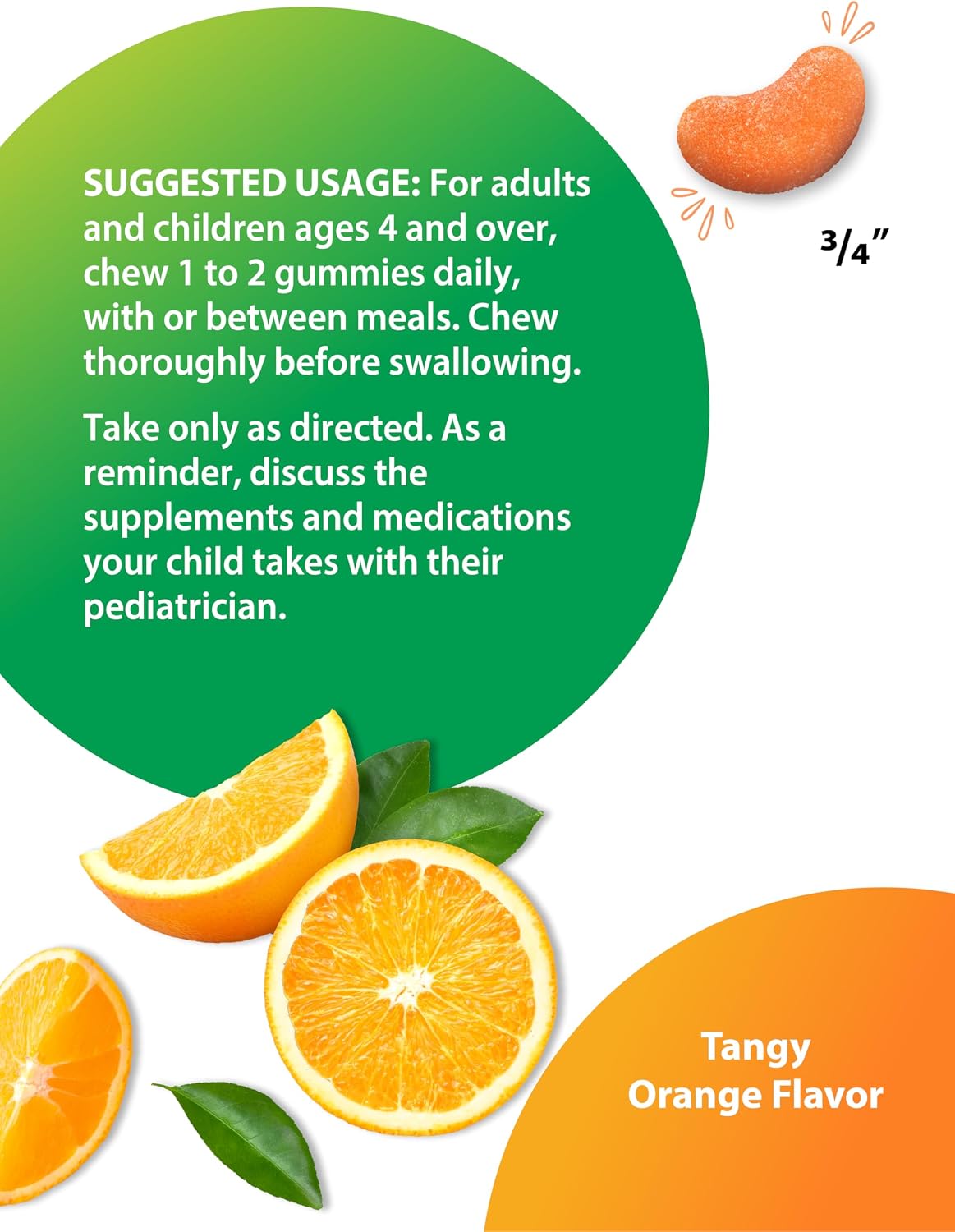 Rainbow Light Vitamin C Gummies with Vitamin E, 90 Gummies, Tangy Orange Flavour - görsel 5