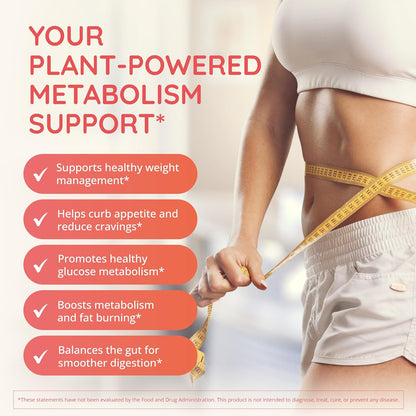 Happy Healthy Hippie GLP-1 Supplement with Metabolaid & Chromium – Appetite Control for Women – 30 Vegan Capsules