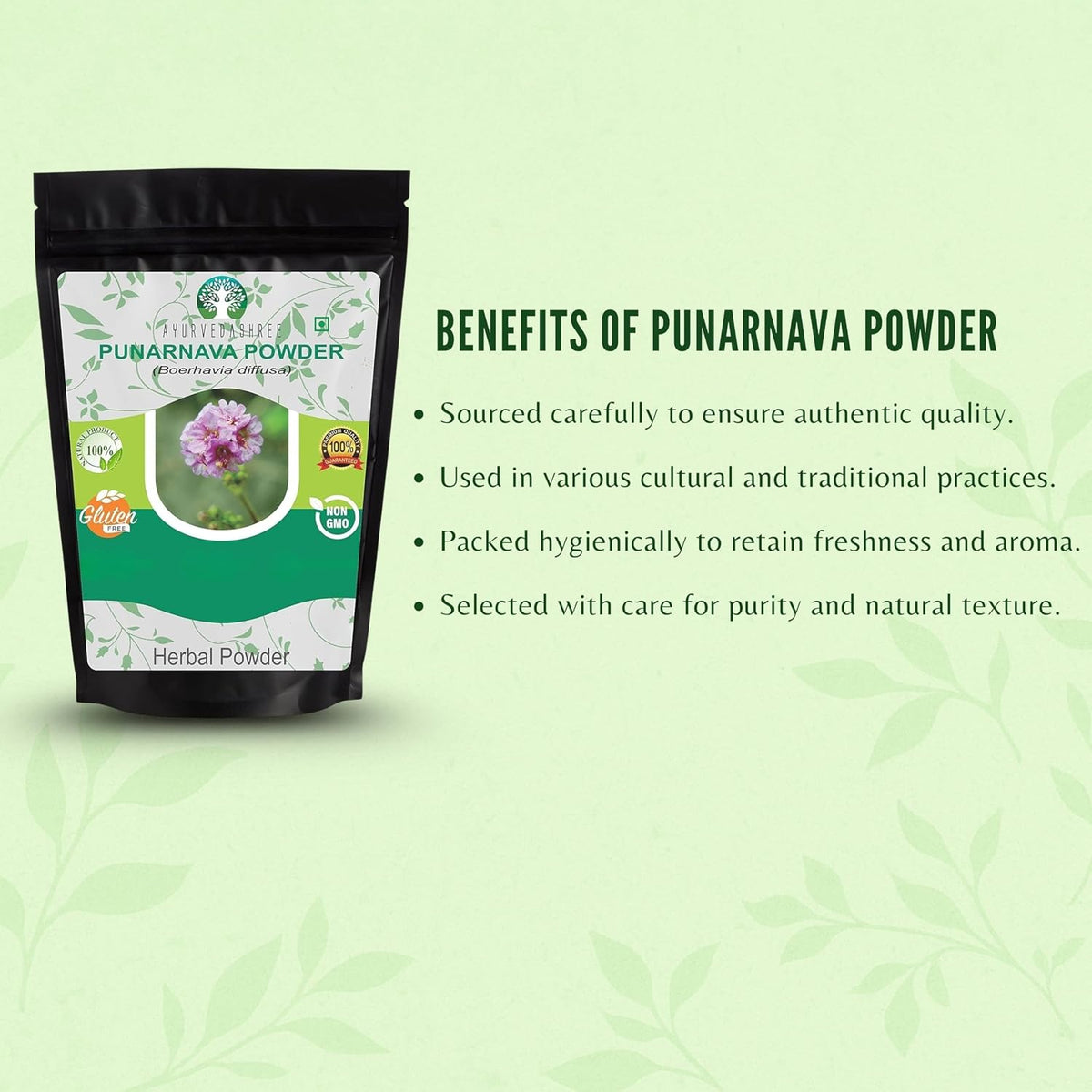 Ayurvedashree Punarnava Powder (Boerhavia diffusa) - 200g - görsel 5