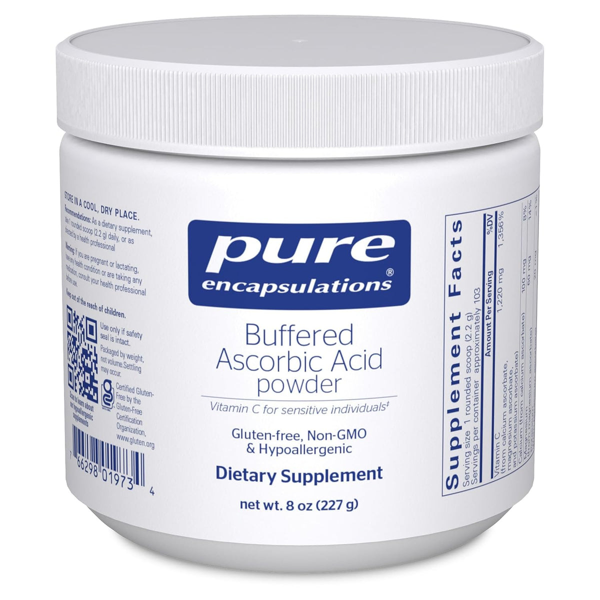 Pure Encapsulations Buffered Ascorbic Acid Powder, 227g - görsel 1