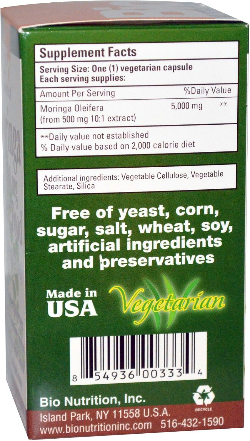 Bio Nutrition Moringa Oleifera Superfood Supplement 5000mg, 90 Vegetarian Capsules - görsel 2