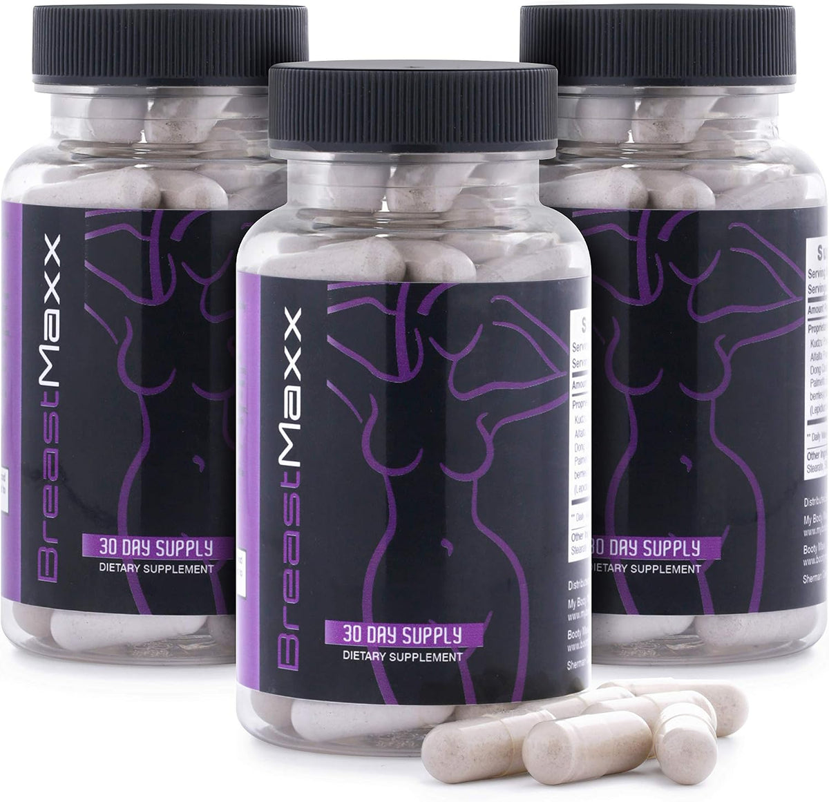 Breast Maxx Natural Breast Enhancement Capsules for Men and Women – 3 Pack - görsel 1