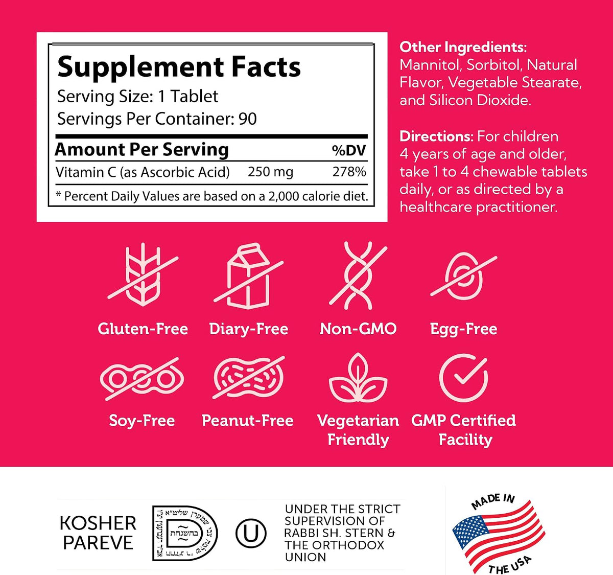 Zahler Junior C Advanced Chewable Vitamin C for Children – Orange Flavour, 90 Tablets - görsel 5