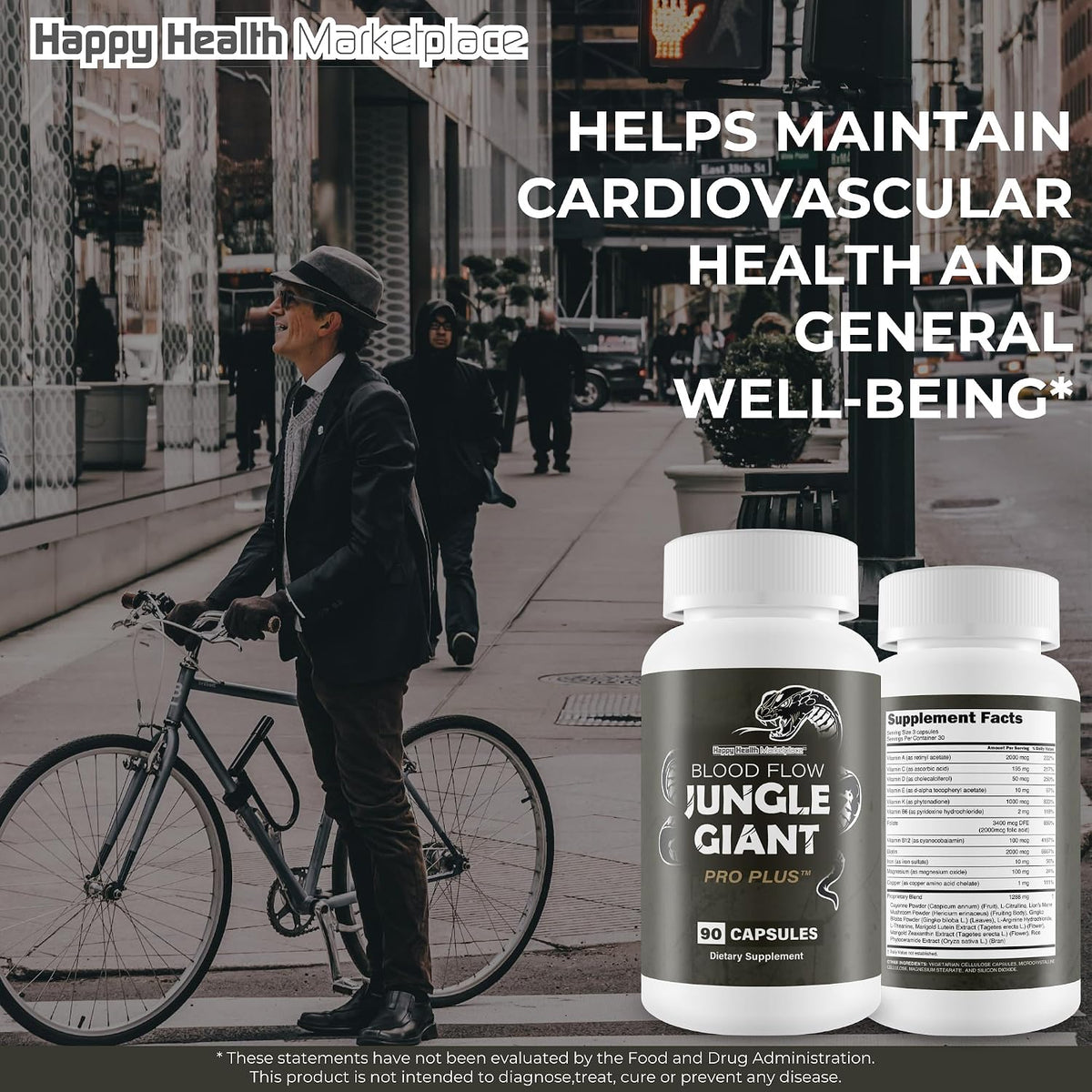 Blood Flow Jungle Giant Pro Plus – Improved Formula – Circulation Support Supplement for Men - görsel 5