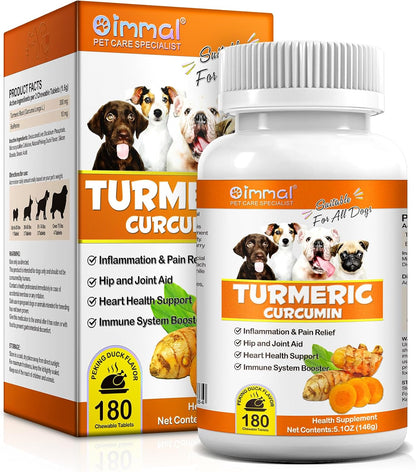 ALIVO Turmeric for Dogs - 180 Turmeric Curcumin Tablets